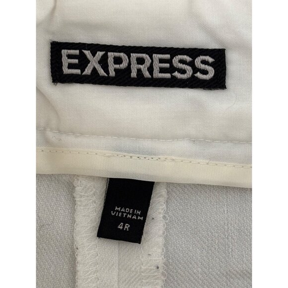 Express Linen Blend Pants 4 High Waisted Paperbag Quiet Luxury Preppy Old Money - Picture 3 of 12